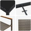 vidaXL Garten Essgruppe mit Kissen 5 pcs Grau Poly-Rattan