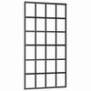 vidaXL Schiebet&uuml;r ESG-Glas und Aluminium 102x205 cm Schwarz