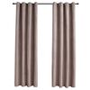 vidaXL Verdunkelungsvorh&auml;nge mit Metall&ouml;sen 2 Stk. Taupe 140x245 cm