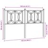 vidaXL Kopfteil Metall Schwarz 120 cm