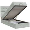 vidaXL Ottoman Bett mit Matratze Hellgrau 90 x 190 cm Samt