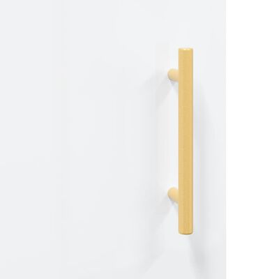 vidaXL Highboard Hochglanz-Weiß 69,5x34x180 cm Holzwerkstoff