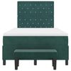 vidaXL Boxspringbett mit Matratze Dunkelgr&uuml;n 120 x 190 cm Samt