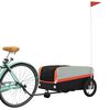 vidaXL Fahrradanh&auml;nger Schwarz und Orange 45 kg Eisen