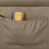 vidaXL Massagesessel Taupe Stoff