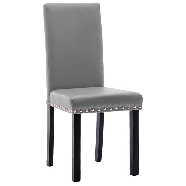 vidaXL Esszimmerst&uuml;hle 4 Stk. Grau PVC