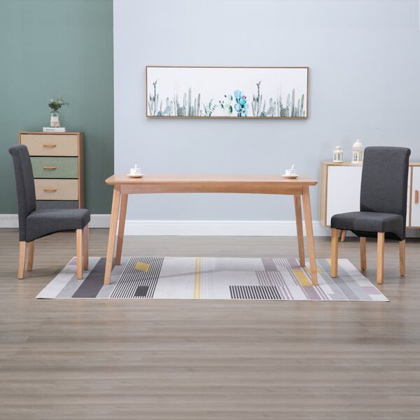 vidaXL Esszimmerst&uuml;hle 2 Stk. Grau Stoff