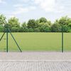 vidaXL Zaunpfosten Gr&uuml;n 25 x 0,8 m (13 mm Mesh) Stahl und PVC