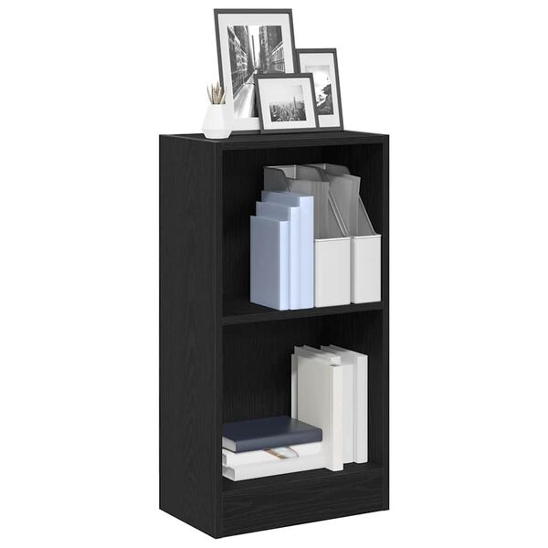 vidaXL Bücherregal Schwarz Eichen-Optik 40x24x76 cm Holzwerkstoff