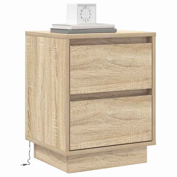 vidaXL Nachttisch 2 pcs Sonoma-Eiche 39 x 34,5 x 50 cm Holzwerkstoff