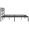 vidaXL Bettgestell mit Kopfteil Metall Schwarz 120x190 cm