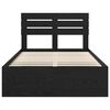 vidaXL Bettrahmen Schwarz 135 x 190 cm Massives Kiefernholz