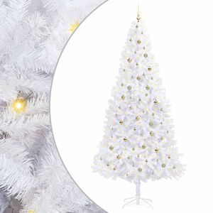 vidaXL K&uuml;nstlicher Weihnachtsbaum Wei&szlig; 300 cm PVC und Stahl