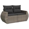 vidaXL Gartensofa-set 9 pcs Grau Poly-Rattan
