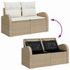 vidaXL Garten-Sofa-Set 10 pcs Beige und Wei&szlig;