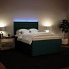 vidaXL Boxspringbett mit Matratze Dunkelgr&uuml;n 140x190 cm Samt