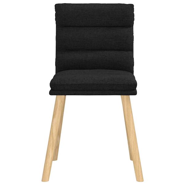 vidaXL Esszimmerst&uuml;hle 6 Stk. Schwarz Stoff