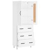 vidaXL Highboard Weiß 69,5x34x180 cm Holzwerkstoff