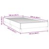 vidaXL Bettgestell ohne Matratze Hellgrau 100x220 cm Samt