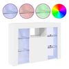 vidaXL Eck-LED-TV-Schrank Hochglanz Wei&szlig; 100x40x68cm Holzwerkstoff