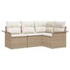 vidaXL Gartensofa-set 4 Stk. Beige Poly-Rattan