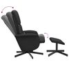 vidaXL Massagesessel mit Fu&szlig;hocker Schwarz Stoff