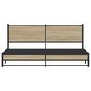 vidaXL Metallbett ohne Matratze Sonoma-Eiche 160x200 cm