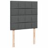 vidaXL Boxspringbett mit Matratze Dunkelgrau 80x200 cm Stoff