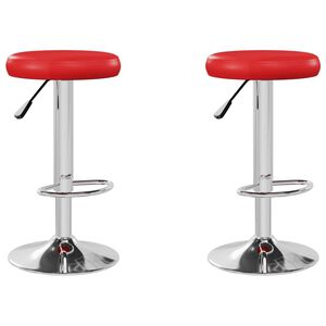 vidaXL Barhocker 2 Stk. Rot Kunstleder