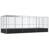 vidaXL Voliere mit Erweiterung Silbern 625x207x212 cm Stahl