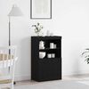 vidaXL LED-Sideboard Schwarz 60 x 37 x 100 cm Holzwerkstoff
