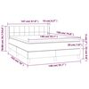 vidaXL Boxspringbett mit Matratze Schwarz 140x190 cm Stoff