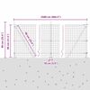 vidaXL Zaun mit Pfosten Grau 0,8 x 25 m Stahl und PVC