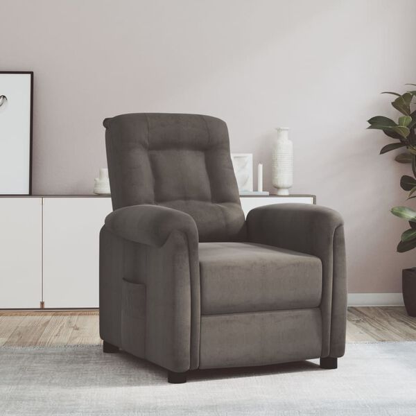 vidaXL Relaxsessel Dunkelgrau Mikrofasergewebe