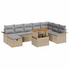 vidaXL Garten-Sofa-Set 9 pcs Beige Poly-Rattan