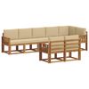 vidaXL Outdoor-Sofagarnitur mit Kissen 8 pcs Natur und Beige
