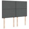 vidaXL Boxspringbett mit Matratze Dunkelgrau 140x200 cm Stoff