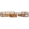 vidaXL Outdoor-Sofagarnitur 6 stk. Natur Massivholz Akazie
