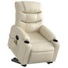 vidaXL Massagesessel mit Aufstehhilfe Elektrisch Creme Kunstleder