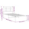 vidaXL Bettgestell mit Kopfteil Metall Schwarz 90x200 cm