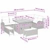 vidaXL Garten-Sofa-Set mit Kissen mit Speicher 9 pcs Beige und Creme