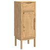 vidaXL Badezimmerm&ouml;bel-Set FLORO 4 pcs Wachsbraun Massivholz Kiefer