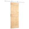 vidaXL Schiebet&uuml;r 70 x 210 cm Massivkiefer (Unbehandelt)