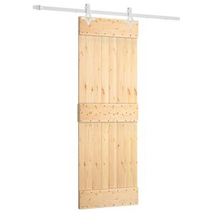 vidaXL Schiebet&uuml;r 70 x 210 cm Massivkiefer (Unbehandelt)