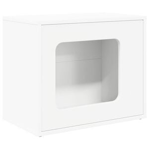 vidaXL Katzenhaus Wei&szlig; 51 x 30 x 42 cm Holzwerkstoff