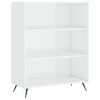 vidaXL Highboard Hochglanz-Wei&szlig; 69,5x32,5x180 cm Holzwerkstoff