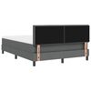 vidaXL Boxspringbett mit Matratze Dunkelgrau 140 x 190 cm Stoff
