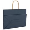 vidaXL Papiertragetaschen 50 Stk. mit Henkeln Blau 32x17x25 cm