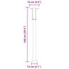 vidaXL Wegeleuchten 3 Stk. Silbern 100 cm Edelstahl
