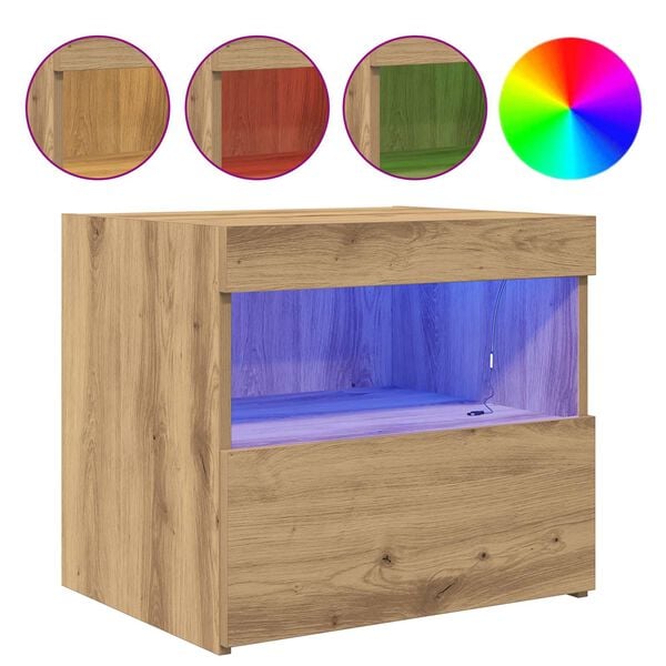 vidaXL Nachttisch Artisan-Eiche 50 x 40 x 45 cm Holzwerkstoff